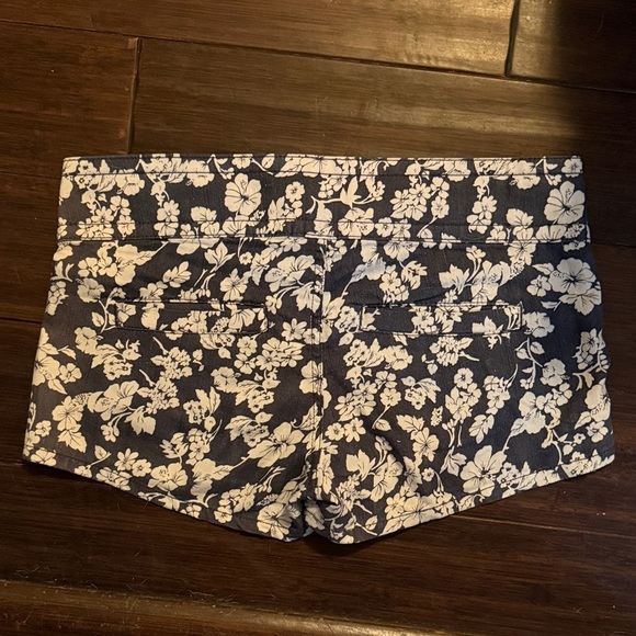 Celebrity Pink Women's Floral Jean Shorts -  Blue and White - Picture 3 of 3